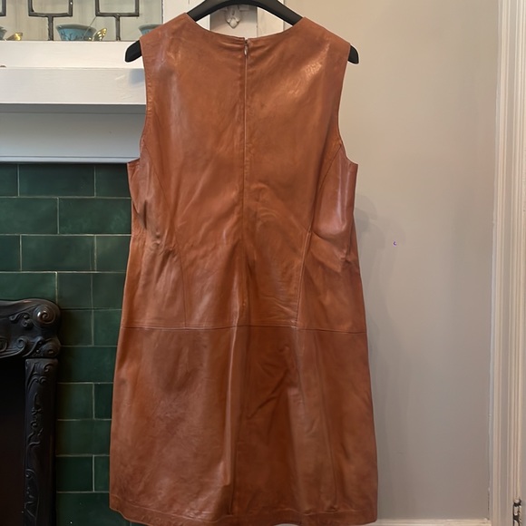 VINCE- leather dress- great soft buttery leather with zipper at the back. - Picture 3 of 3